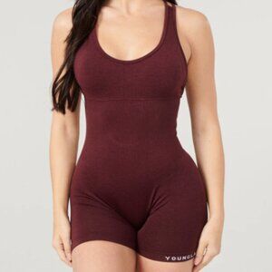 YoungLA Burgundy Seamless Core Bodysuit
